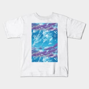Blue and Purple Clouds Kids T-Shirt